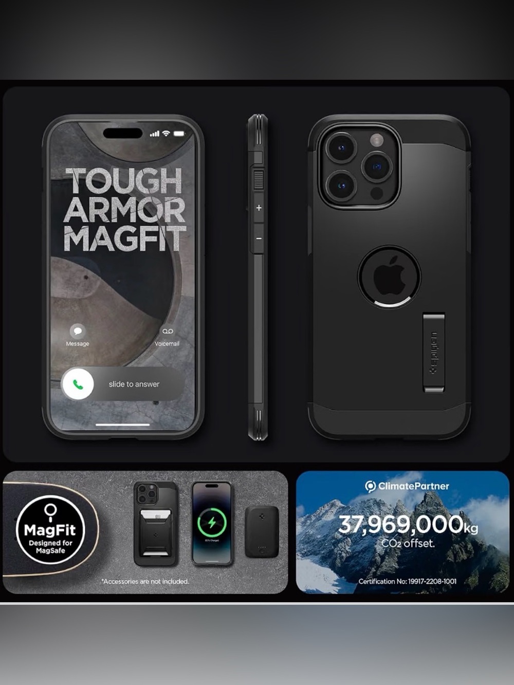 15 Pro Max Tough Armor Black Protective Phone Case✅✅✅🔥🔥